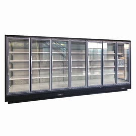 Glass Door Merchandiser Refrigerator With Large Glass Door And Vertical LED Lighting