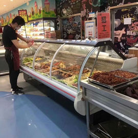 термостат Карел цифров счетчика дисплея мяса холодильника дисплея гастронома 2000мм широкий Рефригератед