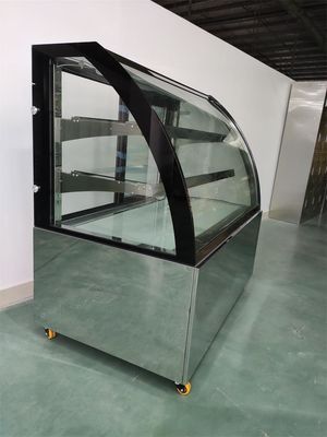 Изогнутый Refrigerated витринный шкаф пекарни используя компрессор Secop