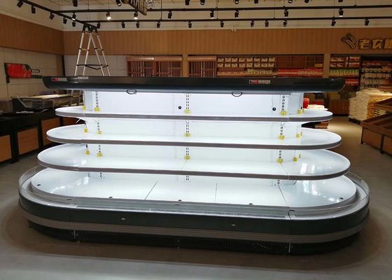 Овальный автомобиль острова размораживает вентиляторная система охлаждения холодильника открытой выкладки