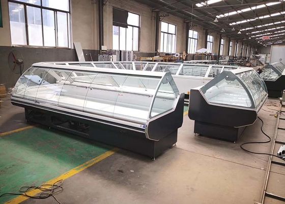 R290 затыкают внутри верхнюю открытую витрину 3750*1160*1200mm холодильника дисплея свежего мяса