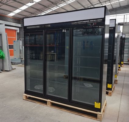 R290 холодильник двери стойки супермаркета 1260L 3 стеклянный с СИД