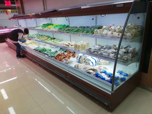 Коммерчески Refrigerated шкафы дисплея еды с регулируемыми полками