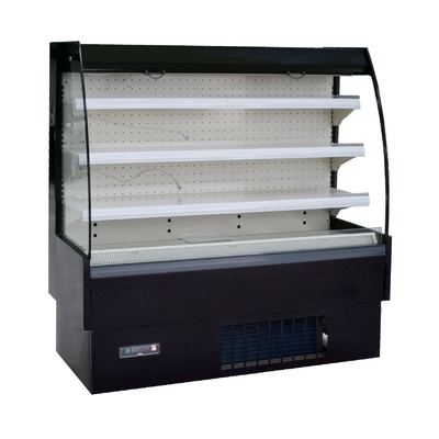 Открытым витринный шкаф Refrigerated фронтом R404a с прозрачной стеклянной панелью