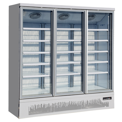 Коммерчески стеклянной витрина Refrigerated дверью с вентиляторными двигателями Ebm